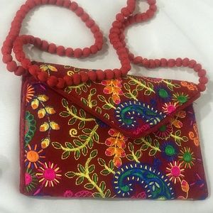 Ethnic embroidered clutch/ sling/ crossbody bag